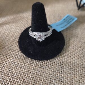 NWT 925 Sterling Silver 2.71 CTW Moissanite Size 10 Ring